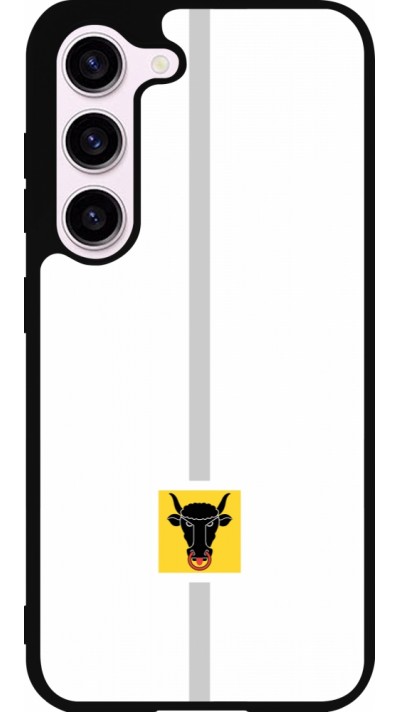 Samsung Galaxy S23 Case Hülle - Silikon schwarz Kanton UR weiss