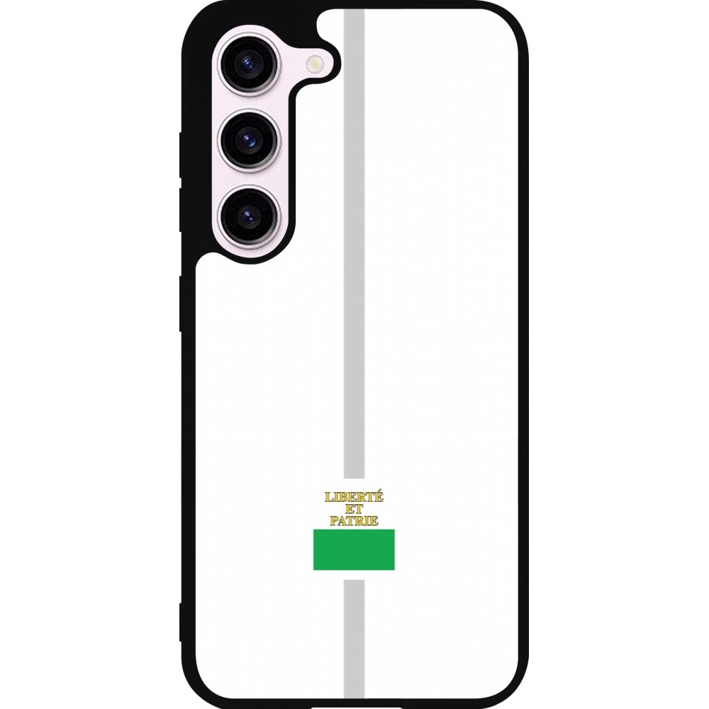 Samsung Galaxy S23 Case Hülle - Silikon schwarz Kanton VD weiss