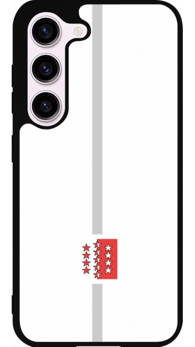 Samsung Galaxy S23 Case Hülle - Silikon schwarz Kanton VS weiss