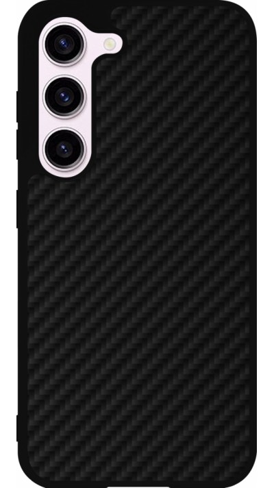 Samsung Galaxy S23 Case Hülle - Silikon schwarz Carbon Basic