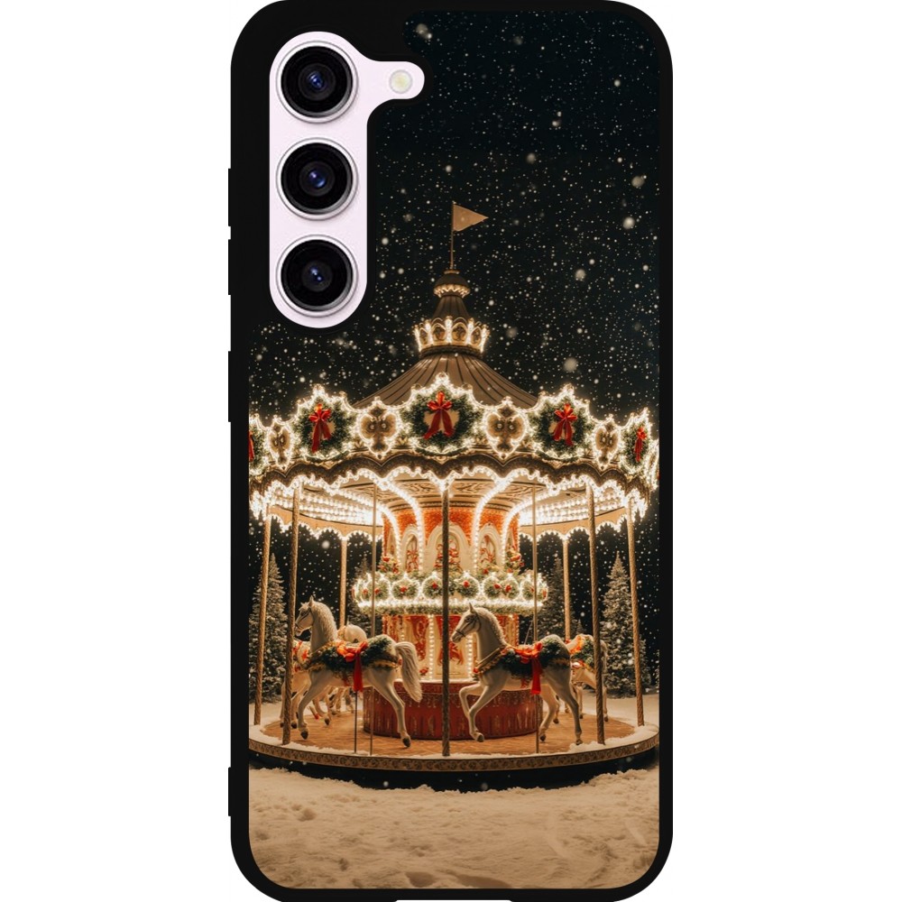 Samsung Galaxy S23 Case Hülle - Silikon schwarz Christmas 25 Carousel