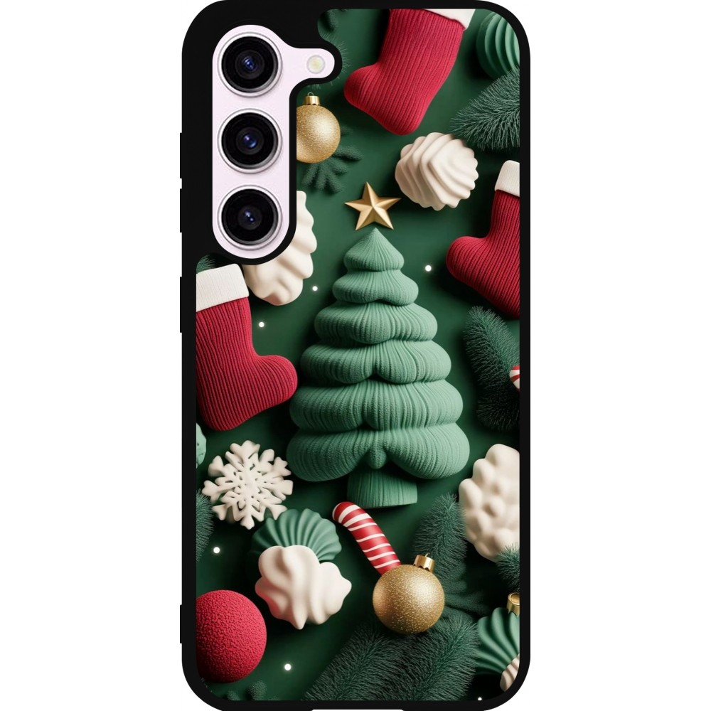 Samsung Galaxy S23 Case Hülle - Silikon schwarz Christmas 25 Christmas textiles