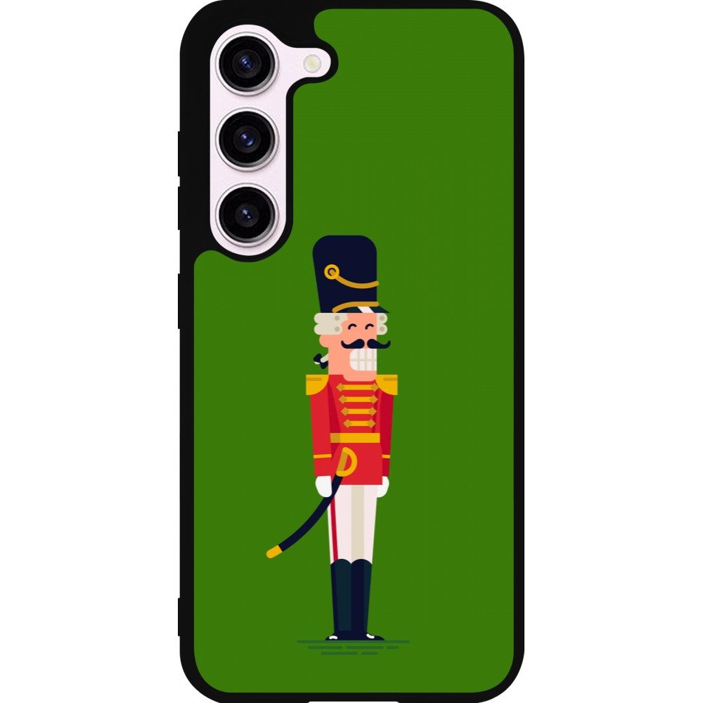 Samsung Galaxy S23 Case Hülle - Silikon schwarz Christmas 25 Nutcracker Green
