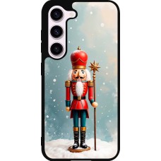 Samsung Galaxy S23 Case Hülle - Silikon schwarz Christmas 25 Nutcracker Snow