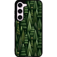 Samsung Galaxy S23 Case Hülle - Silikon schwarz Christmas 25 Pattern Xmas Tree