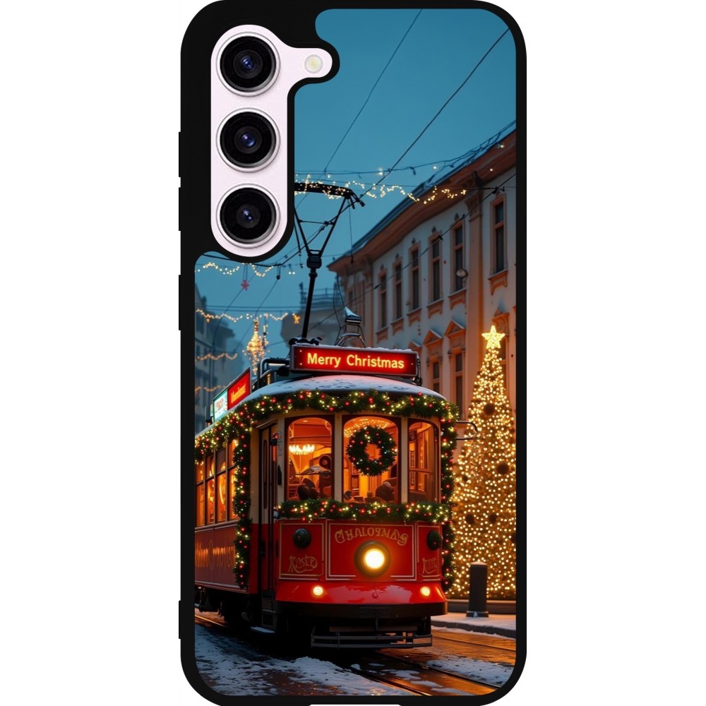 Samsung Galaxy S23 Case Hülle - Silikon schwarz Christmas 25 Xmas Train