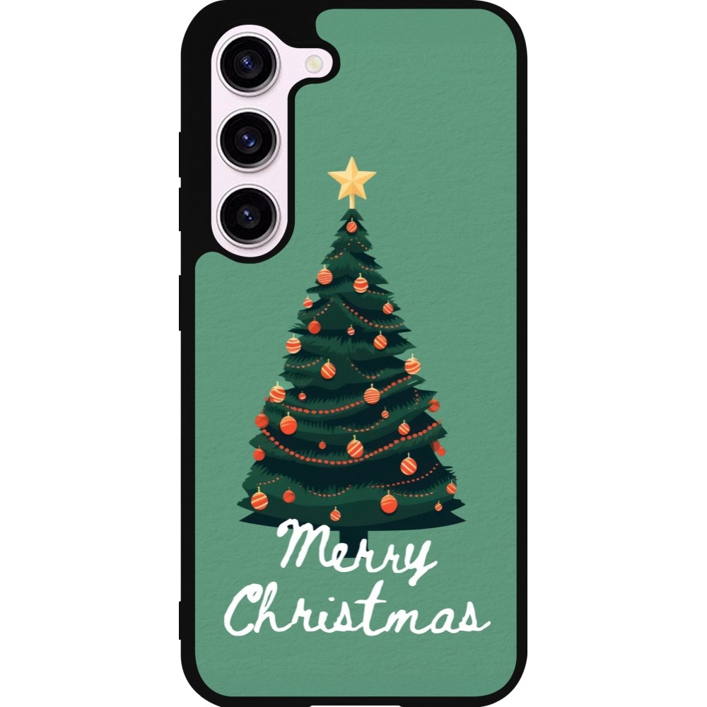 Samsung Galaxy S23 Case Hülle - Silikon schwarz Christmas 25 Xmas Tree