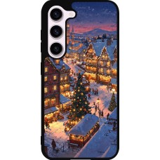 Samsung Galaxy S23 Case Hülle - Silikon schwarz Christmas 25 Xmas Village