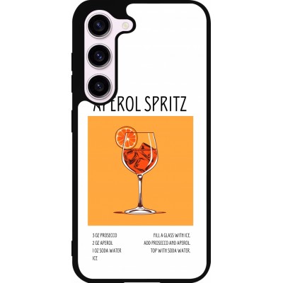 Samsung Galaxy S23 Case Hülle - Silikon schwarz Cocktail Rezept Aperol Spritz