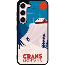 Coque Samsung Galaxy S23 - Silicone rigide noir Crans-Montana Cabane
