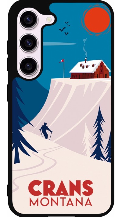 Samsung Galaxy S23 Case Hülle - Silikon schwarz Crans-Montana Cabane