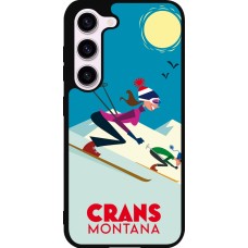 Coque Samsung Galaxy S23 - Silicone rigide noir Crans-Montana Ski Downhill