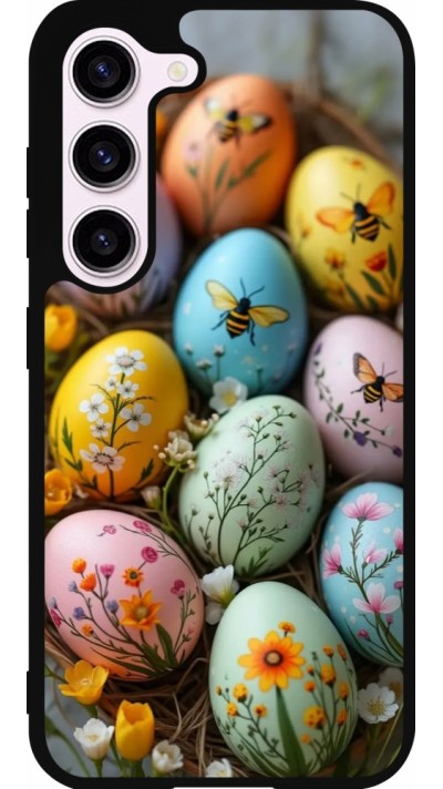 Samsung Galaxy S23 Case Hülle - Silikon schwarz Easter 2026 Eggs with bees