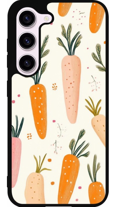 Samsung Galaxy S23 Case Hülle - Silikon schwarz Easter 2026 Illustration carrots