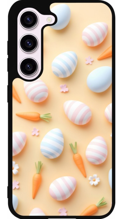 Samsung Galaxy S23 Case Hülle - Silikon schwarz Easter 2026 Pattern Easter