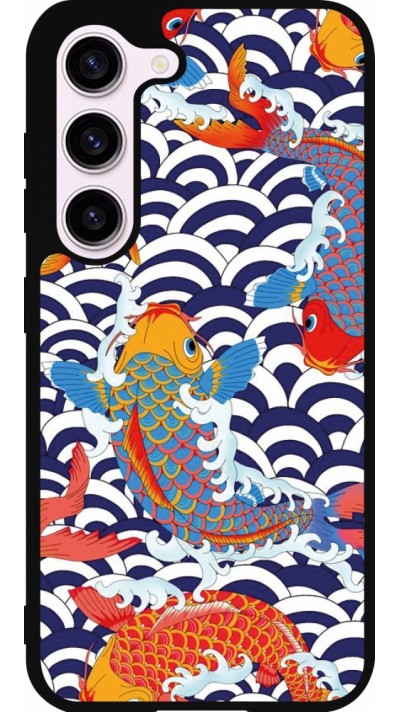 Samsung Galaxy S23 Case Hülle - Silikon schwarz Easter 2023 japanese fish