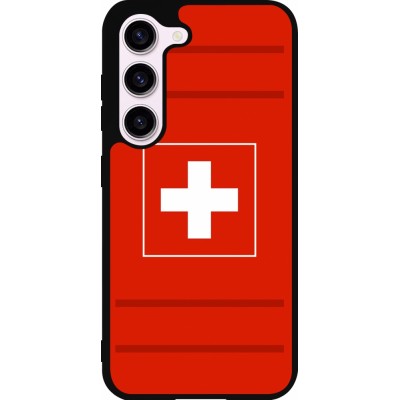 Coque Samsung Galaxy S23 - Silicone rigide noir Euro 2020 Switzerland