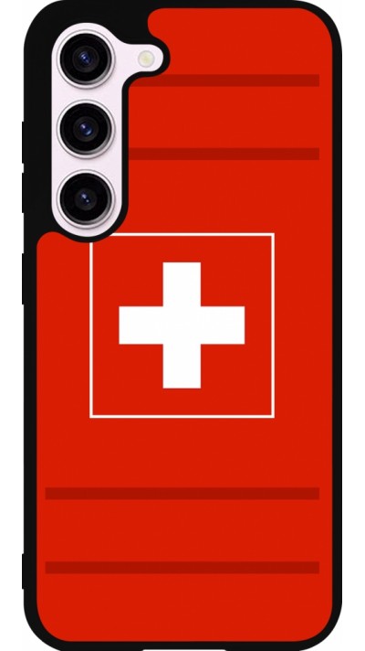 Samsung Galaxy S23 Case Hülle - Silikon schwarz Euro 2020 Switzerland