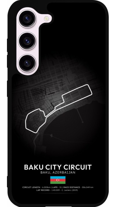 Coque Samsung Galaxy S23 - Silicone rigide noir F1 Track 2025 Azerbaijan