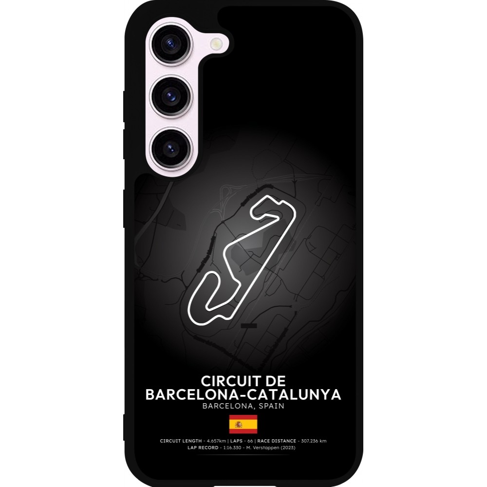 Coque Samsung Galaxy S23 - Silicone rigide noir F1 Track 2025 Spain