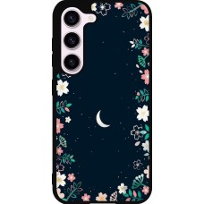 Coque Samsung Galaxy S23 - Silicone rigide noir Flowers space