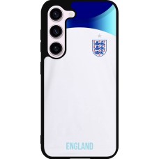 Coque Samsung Galaxy S23 - Silicone rigide noir Maillot de football Angleterre 2022 personnalisable