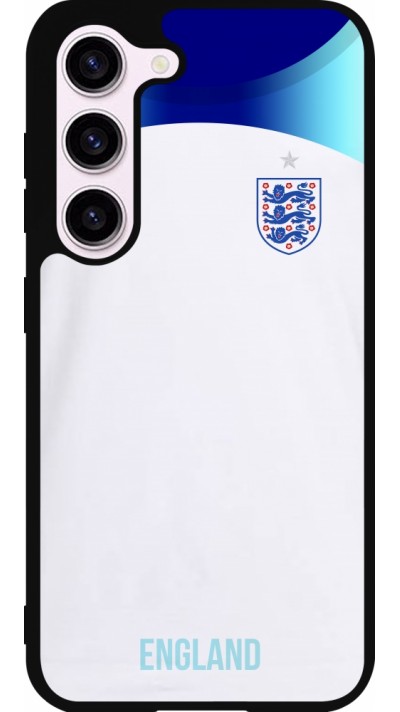Coque Samsung Galaxy S23 - Silicone rigide noir Maillot de football Angleterre 2022 personnalisable