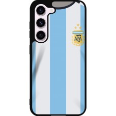 Coque Samsung Galaxy S23 - Silicone rigide noir Maillot de football Argentine 2022 personnalisable