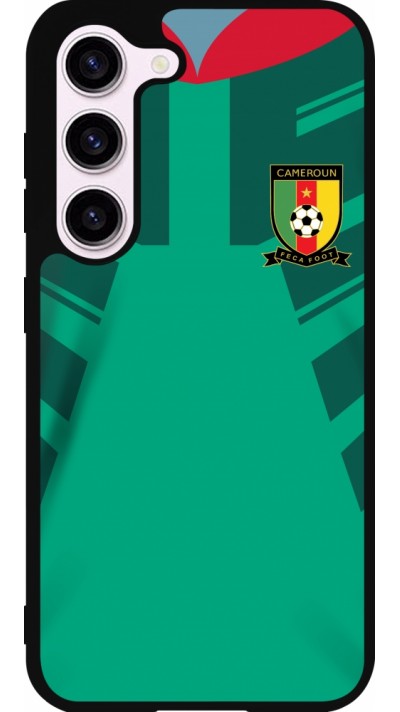 Coque Samsung Galaxy S23 - Silicone rigide noir Maillot de football Cameroun 2022 personnalisable
