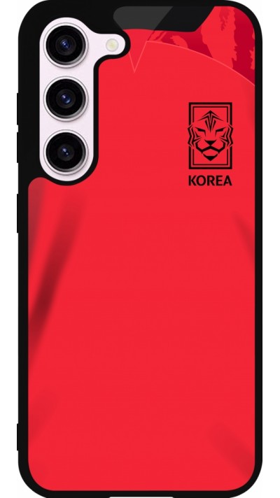 Samsung Galaxy S23 Case Hülle - Silikon schwarz Südkorea 2022 personalisierbares Fussballtrikot