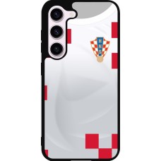 Coque Samsung Galaxy S23 - Silicone rigide noir Maillot de football Croatie 2022 personnalisable