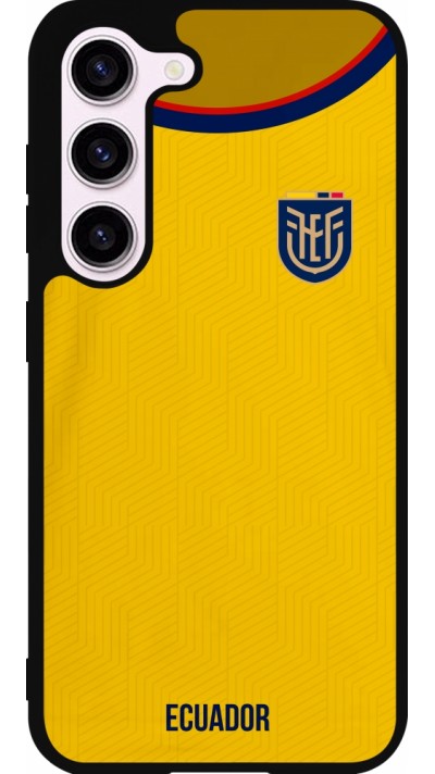 Coque Samsung Galaxy S23 - Silicone rigide noir Maillot de football Equateur 2022