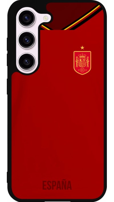 Samsung Galaxy S23 Case Hülle - Silikon schwarz Spanien 2022 personalisierbares Fußballtrikot