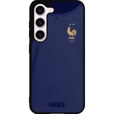 Coque Samsung Galaxy S23 - Silicone rigide noir Maillot de football France 2022 personnalisable