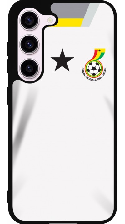 Coque Samsung Galaxy S23 - Silicone rigide noir Maillot de football Ghana 2022 personnalisable