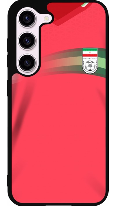 Coque Samsung Galaxy S23 - Silicone rigide noir Maillot de football Iran 2022 personnalisable