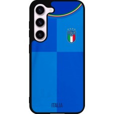 Coque Samsung Galaxy S23 - Silicone rigide noir Maillot de football Italie 2022 personnalisable
