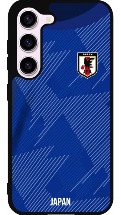 Coque Samsung Galaxy S23 - Silicone rigide noir Maillot de football Japon 2022 personnalisable