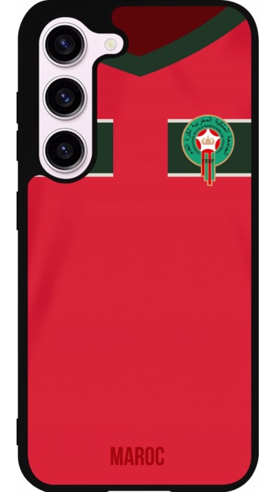 Samsung Galaxy S23 Case Hülle - Silikon schwarz Marokko 2022 personalisierbares Fussballtrikot