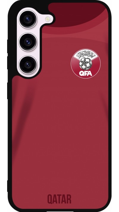 Samsung Galaxy S23 Case Hülle - Silikon schwarz Katar 2022 personalisierbares Fussballtrikot