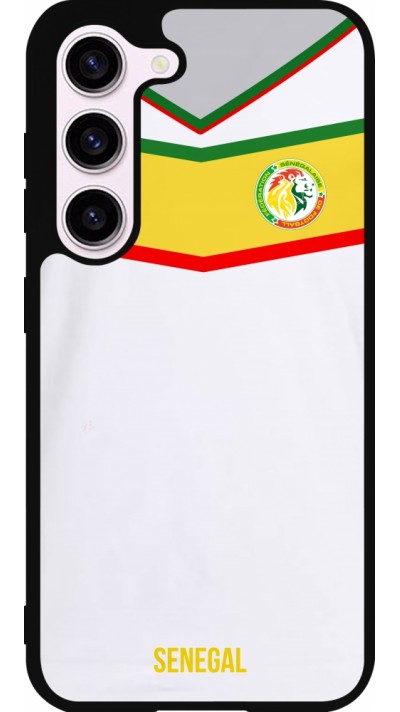 Coque Samsung Galaxy S23 - Silicone rigide noir Maillot de football Senegal 2022 personnalisable