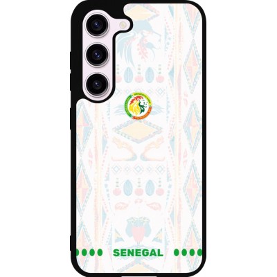 Coque Samsung Galaxy S23 - Silicone rigide noir Maillot de football Sénégal 2026 personnalisable