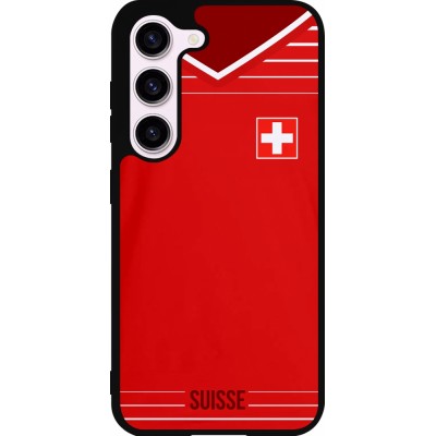 Coque Samsung Galaxy S23 - Silicone rigide noir Football shirt Switzerland 2022