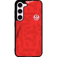 Coque Samsung Galaxy S23 - Silicone rigide noir Maillot de football Tunisie 2022 personnalisable