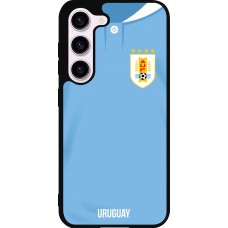 Coque Samsung Galaxy S23 - Silicone rigide noir Maillot de football Uruguay 2022 personnalisable
