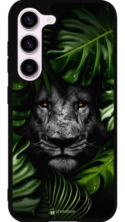 Samsung Galaxy S23 Case Hülle - Silikon schwarz Forest Lion