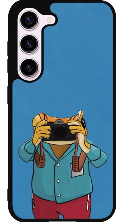 Samsung Galaxy S23 Case Hülle - Silikon schwarz Frog with camera DTMF