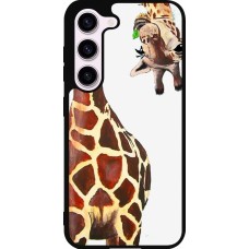 Coque Samsung Galaxy S23 - Silicone rigide noir Giraffe Fit