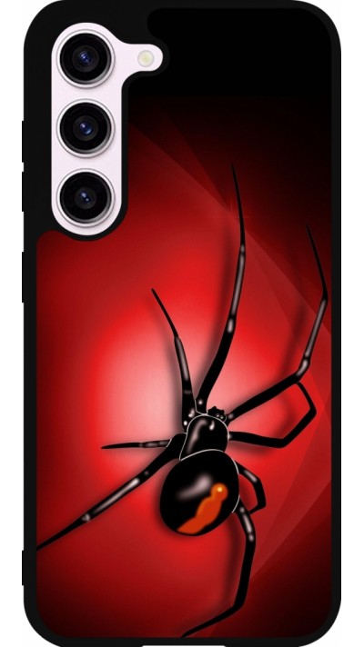 Coque Samsung Galaxy S23 - Silicone rigide noir Halloween 2023 spider black widow