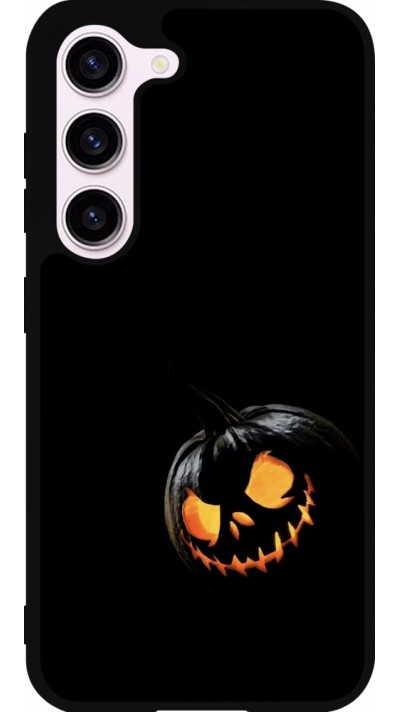 Coque Samsung Galaxy S23 - Silicone rigide noir Halloween 2023 discreet pumpkin